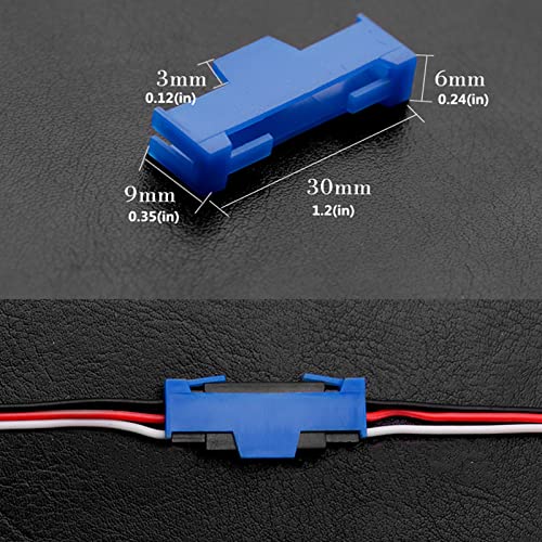 Skrnrhrery servo Extension Cable Safety Connector Clips,50 PCS servo Plug Lock Male/Female or servo y Adapt Cable for servo Extension Cable, Jr Servo Cable kit. servo Lead Lock… - color: 50pcsblue