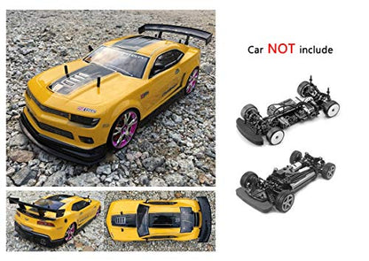 1/10 Scale RC Printed Precut Drift Racing Touring Onroad Car Body Shell Width 190mm with Wing Mirror Accessories (Red Black Stripe) - style: Red Black Stripe