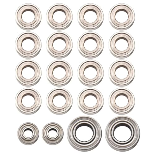 Rc Bearings for Axial for SCX24 90081 AXI00001 AXI00002 1/24 20Pcs Steel Ball Bearing Set RC Crawler Car Spare Parts Model Accessories