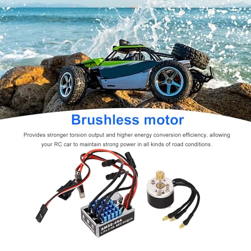 Drfeify RC Crawler Car ESC 45A Brushless Motor Electronic Speed Controller for MN128 MN78 Series Upgrades Part