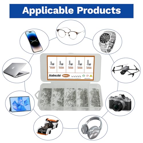 500Pcs M1 304 Stainless Steel Metric Micro Screws Nuts Assortment | M1x2.5/3/4/5/6mm Sizes, Phillips Pan Head, Fully Threaded Kit for Arduino, RC Models, Electronics, DIY Projects - size: M1x2.5/3/4/5/6 -500Pcs