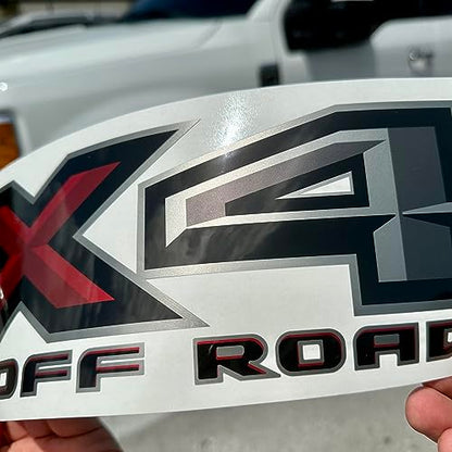GOLD HOOK FX4 Off Road Replacement Decals for Ford F-150 F-250 F-350 F-450 - Premium Series - Original Metallic Finish - Set of 2