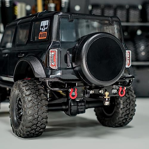 INJORA CNC Aluminum Front Rear Bumper for 1/18 TRX4M Bronco (4M-43) - size: Front&Rear