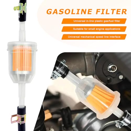 2 PCS Gas Inline Fuel Filters, 1/4" 5/16" Small Engine Motorcycle Gas Filter with Magnet, Inline Fuel Filters Replacement for AM116304 120-436 25 050 22-S Gy20709 21541500