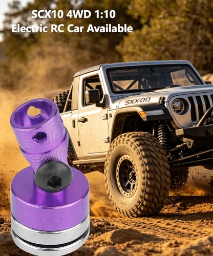 4Pcs RC Magnetic Body Mounts, Aluminum Magnetic Invisible Body Post Mount, Invisible Bodies RC Car Magnetics Shell Post Replacement for SCX10 1:10 Remote Control Car