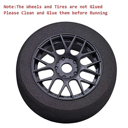 RC Wheels and Tires, 4Pcs 1/8 Off-Road EVA Foam Tires 17mm Hex Hubs Wheels Rim for Kyosho HSP HPI RC Racing Toy Car Trucks Crawlers, 1/8 RC Car Parts and Accessories - style: 1/8 88H Foam