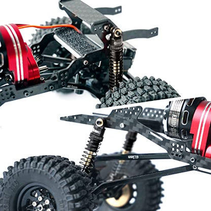 OGRC Shocks Absorber Aluminum Front & Rear Shock Damper RC Shocks for Axial SCX24 C10 JLU Deadbolt Gladiator Bronco Upgrade Parts (Black) - color: Black