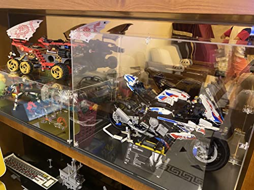 Clear Acrylic Display Case, Self-Assemble Showcase for Collectibles, Action Figures, Dolls- Alternative Glass Box for Commemorative Gifts (17.7x8x8 inch, 45x20x20 cm) - size: 17.7x8x8 inch, 45x20x20 cm