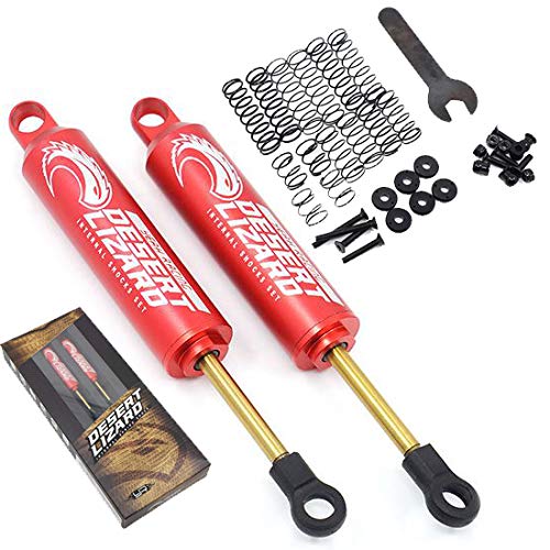 Yeah Racing 90mm Desert Lizard Two Stage Internal Spring Damper Pair Red For 1/10 Crawler #DDL-090RD