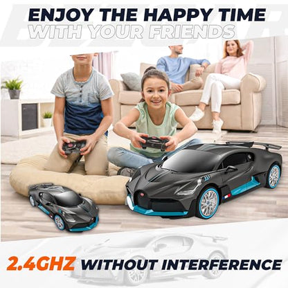 BEZGAR 1:24 Bugatti Remote Control Car Licensed Bugatti Divo Toy Car | Official Bugatti Replica, 2.4GHz Interference-Free Control, Ideal Toy for Boys 6-8, 8-12 & Adults, Hobby Collectible Model - color: Bugatti-1:24 Bugatti Divo
