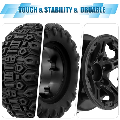 GOUPRC 12.5mm Hex RC Wheel Tires Set, 4.1 * 2.1 Inches 4PCS Swamp Claw Mud Terrain Tires Accessories for Traxxas Mini Maxx 1/12 RC Crawler Car Truck Buggy