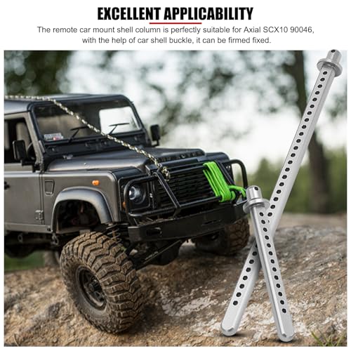 4Pcs RC Car Shell Column Aluminum Alloy Front Rear Extended Body Post Mount Shell for Axial SCX10 90046 1/10
