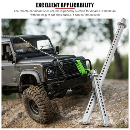 4Pcs RC Car Shell Column Aluminum Alloy Front Rear Extended Body Post Mount Shell for Axial SCX10 90046 1/10