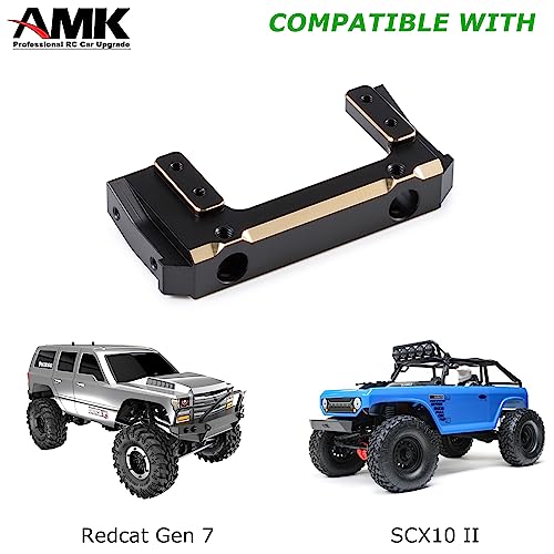 Brass SCX10 II Front Bumper Mounts 86g Servo Mount for 1/10 RC Crawler Redcat Gen 7 Axial SCX10 Upgrades Metal LCG Chassis