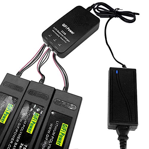 3-in-1 Battery Charger - 3S Lithium Battery Smart Balance Parallel Charging Hub, 12.6V/6A Battery Adapter for Yuneec Q500, Q500+, 4K RC Quadcopter Power Supply Adapter