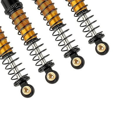 4PCS 40mm shocks Damping Shock Absorber Damper for 1/24 Axial SCX24 AXI90081 RC Crawler Car Upgrade Parts (Gold) - color: Gold
