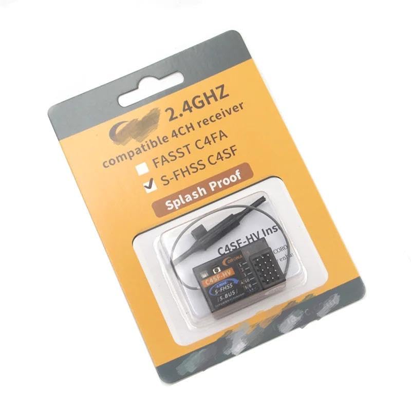 Corona C4SF C4SF-HV 2.4GHz 4 Channels S-FHSS/FHSS SBUS Compatible Receiver for FUTABA S-FHSS FHSS 3PV/7PX/4PLS/4PV/7PX/4PX etc Models Parts (2PCS C4SF-HV) - style: 2PCS C4SF-HV
