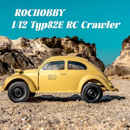 Rochobby 1/12 RC Crawler KOMMANDEURWAGEN 82E S Model, 2WD/4WD Hobby Grade Off-Road Truck with LED Light Effects, USB Charger for Adults