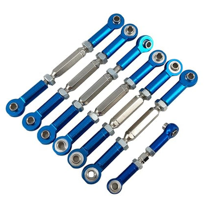 Adjustable Turnbuckles Camber Link Set for Slash Rustler Stampede Hoss | Aluminum,2WD,4X4,Bandit,X-01,3745 , Replacement for 3139 ,3139A ,1935 ,3644 ,3741X ,3741A