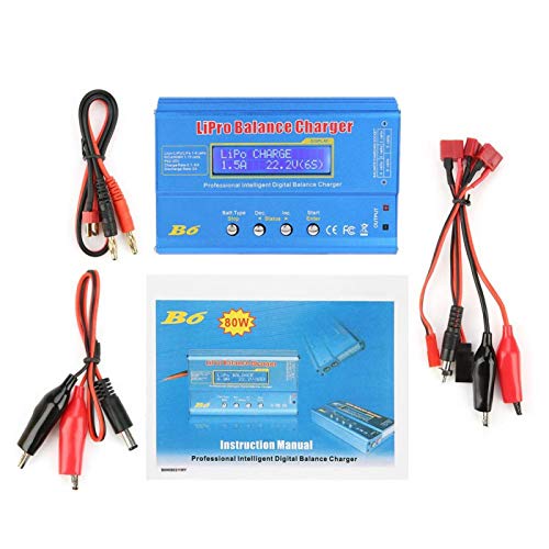 RC Charger,B6 80W Digital LCD Balance Charger Discharger Parallel Charging Board for LLiPo NiMH RC Battery(Without Plug)