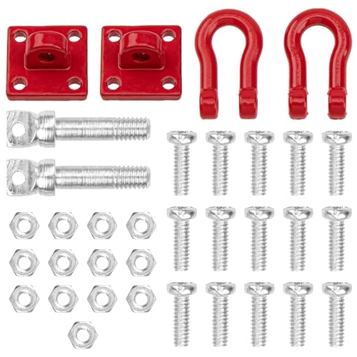 Metal Front Bumper & Trailer Hook Compatible with WPL B14 B24 B16 B36 C14 C24 HengLong Feiyue 1/16 RC Crawler Car
