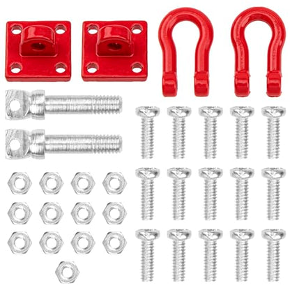 Metal Front Bumper & Trailer Hook Compatible with WPL B14 B24 B16 B36 C14 C24 HengLong Feiyue 1/16 RC Crawler Car