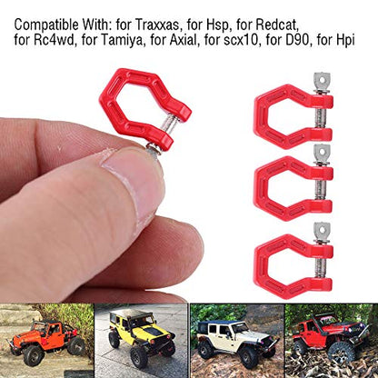 RC Trailer Buckle, Metal 4-Piece Set for Off-Road RC Crawler Lock Catch, Strong Tow Shackle for RC Enthusiasts