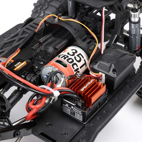 Axial SCX10 III 1987 Toyota SR5 4X4 RC Truck 1/10, Tan | RTR Brushed Rock Crawler, AXI-2062T1, Lipo Battery and Charger Not Included - color: Tan