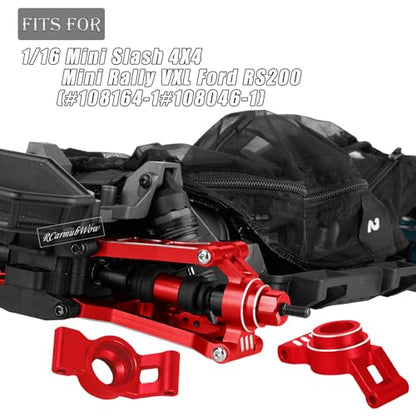 RC Upgrade Parts for Mini Slash 4X4,Mini Rally VXL Ford RS200(#108164-1#108046-1),RC Driveshafts CVD,A Arms,Caster Block Set,Steering,Turnbuckles Links,Dirt Resist Guard Cover,Red - color: Red(1set)