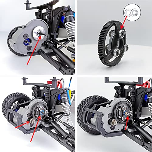 MOHERO Metal Spur Gear 48P 86T Transmission Gears for 1/10 Slash 2wd Rustler Stampede Telluride RC Car - size: 48P 86T