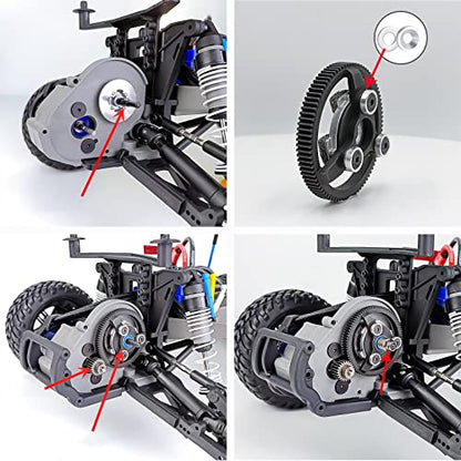 MOHERO Metal Spur Gear 48P 86T Transmission Gears for 1/10 Slash 2wd Rustler Stampede Telluride RC Car - size: 48P 86T