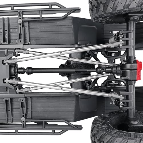 2Pcs RC Drive Shaft Steel Driveshaft Front Rear Center Drive Shaft Dogbone Compatible with 1/10 RC Crawler Car Axial SCX10 III AXI03006 Replacement (88-115mm & 133-163mm, Black)