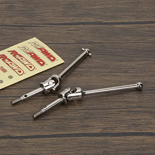 RCAWD Front Driveshaft Set for 1/8 Losi LMT Upgrades, U-Joint Universal Drive Shafts for 4X4 Solid Axle Monster Truck #LOS04021, #LOS04022, Parts for #LOS242048 Silver - color: Silver