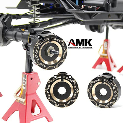 TRX4 Brass Caster Blocks C-Hubs Steering Knuckle Rear Axle Mount Housings Inner Brass Counter Weight for 1/10 RC Crawler TRX6 TRX4 Upgrade Parts (A 6-in-1)