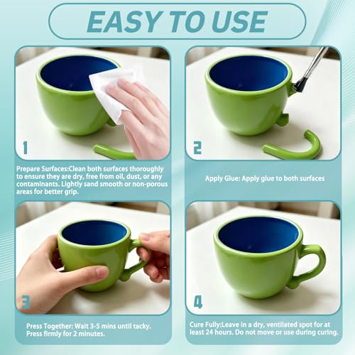 120ML Multi Purpose Contact Cement Clear Super Glue with Brush Waterproof Fast Curing Transparent All Purpose Adhesive for Glass Ceramic Plastic Rubber,Acrylic,Leather,DIY Household Repair