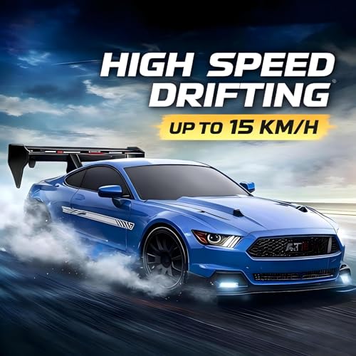 RC Drift Car for Kids, 1:24 Scale Remote Control Car with 2.4GHz Controller, LED Lights, High Speed Racing Toy Car, Easy to Control Drift Vehicle Gift for Boys Girls - size: 1:24 OceanDepth