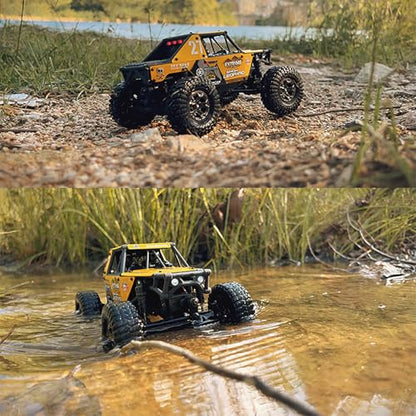 TOUCAN RC HOBBY US in Stock UDI RC UCX2405PRO 1/24 4x4 RC Rock Crawler Model Brushless Motor ESC Radio Controlled Off-Road Vehicles RTR Car attery for Ages 14+ - color: Yellow Black