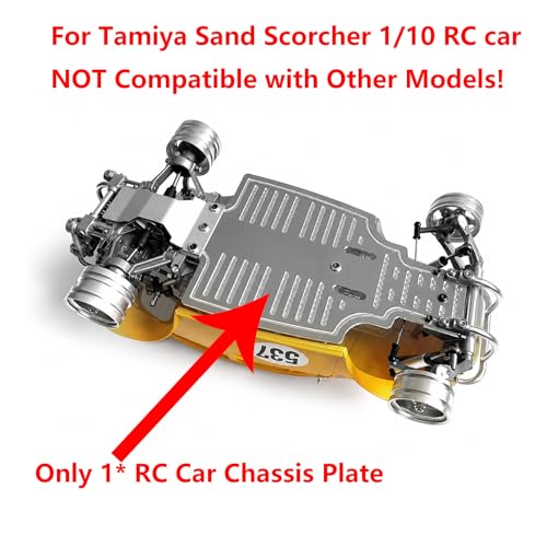 RC Aluminum Chassis Skid Plate for Tamiya Sand Scorcher 1/10 Armor
