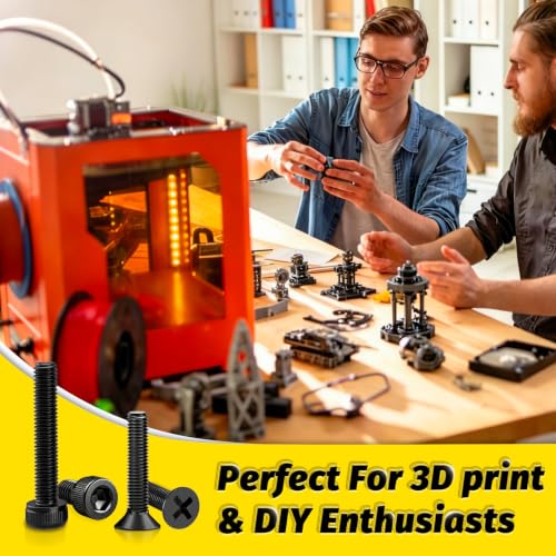 Kadrick 2440PCS M3 Screws Assortment,Hex Socket Cap & Countersunk M3 Screws | M3 Bolts With Nuts,Flat & Lock Washerss, Length From 4-35mm,Class 12.9 & 4.8 Alloy Steel,Black Zinc Plated - size: M3 2440Pcs 4-35mm