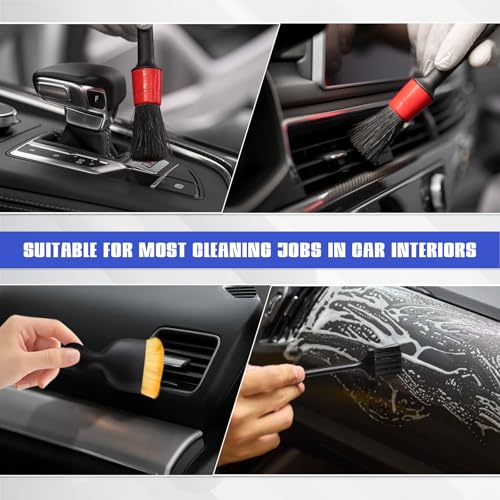 wuyaoyao 14PCS Car Windshield Cleaning Tool, Car Glass Wiper Kit with Window Cleaner, Microfiber Pads, Spray Bottle, Extendable Handle, Interior Detailing Dust Brush, Car Cleaning Supplie (Blue+Gray) - color: Blue+Gray