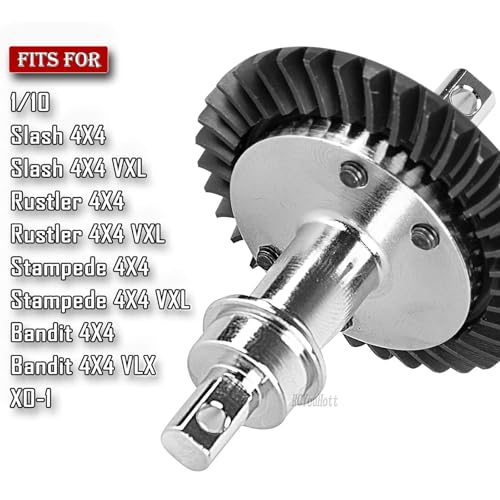 RC Upgrades Part Front Rear 13-37T Differential Gear Assembly for 1/10 Slash/Rustler/Stampede/Bandit 4X4 4WD VXL,XO-1 RC Car,13-37T Gearbox Gears Diff Hops Up