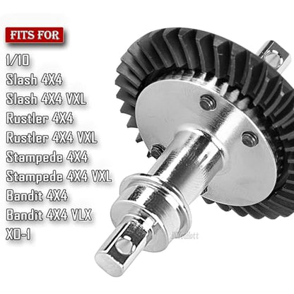 RC Upgrades Part Front Rear 13-37T Differential Gear Assembly for 1/10 Slash/Rustler/Stampede/Bandit 4X4 4WD VXL,XO-1 RC Car,13-37T Gearbox Gears Diff Hops Up