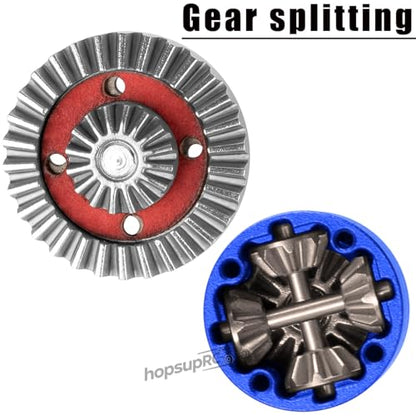 RC Front & Rear Diff Gear Upgrades Part for 1/14 MJX 14210 14211,Metal Rear Gears Differential Assembly,Replacement 16420G2,Navy Blue - color: Navy Blue(for 1/14)