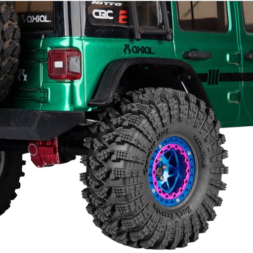 RC 1.9 Beadlock Wheel Rims for 1/10 SCX10 90046 AXI03007 TRX4 TRX6 VS4-10 Gen7 Gen8 MST CFX D90 RC Crawler,Aluminum 1.9" RC Tires Wheel Rim RC Truck Tires Wheels Rims.(4PCS) Blue - color: Blue（1.9 Rim）