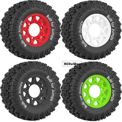 12mm/14mm/17mm Hex RC Tires for 1/10 RC Scale Truck Slash 2WD 4×4 Senton Axia1 L0S1 Red cat Rc 4wd,1/10 Short Course Truck Tires w/Foam Inserts,4PCS,Red - color: Red(4pcs)