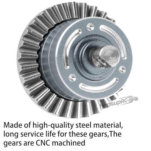 RC Front & Rear Diff Gear Upgrades Part for 1/14 MJX 14210 14211,Metal Rear Gears Differential Assembly,Replacement 16420G2,Titanium - color: Titanium(for 1/14)