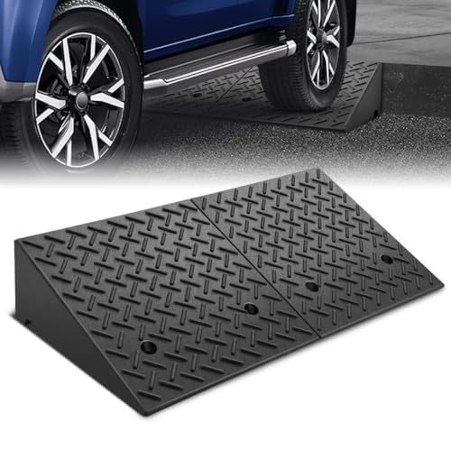 Rubber Curb Ramp, 7.9" Rise, For Forklift, Car, Wheelchair & Bike, Driveway & Garage Threshold Bridge - size: 7.9" Rise