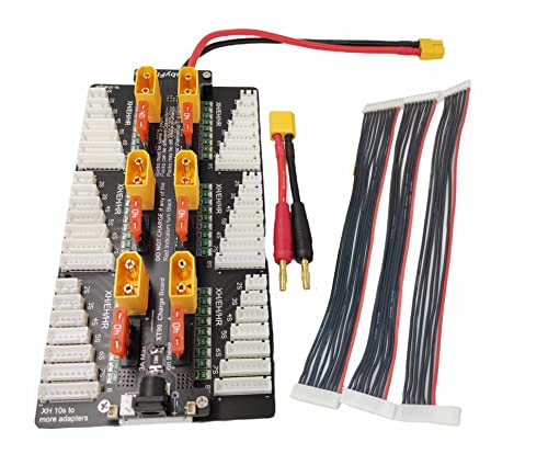 XT90 Charging Board RC Lipo Parallel Charging Board Lipo Battery Charger 2S-8S Parallel Balanced Charging Adapter Plate XT90 Plug for icharger 308duo 4010duo