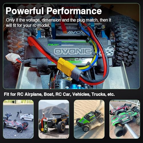 OVONIC 2-Pack Force 6S 6000mAh 120C 22.2V LiPo Battery w/ EC5 Plug & Checker for Arrma Outcast, 90mm EDF Jet & Long Flight