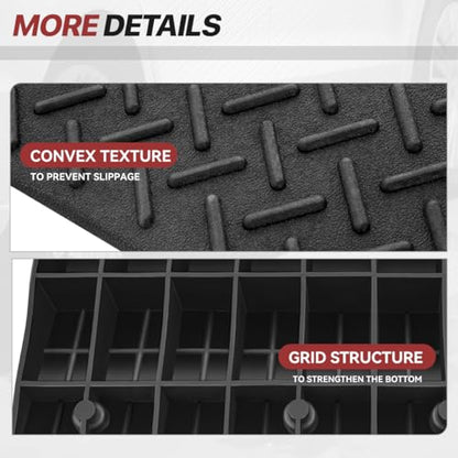Rubber Ramp 7" Height - Sidewalk Ramp for Forklift, Car, SUV, Wheelchair & Bike - Driveway Ramps for Low Profile Cars, Garage Threshold Bridge - size: 7" Rise